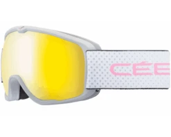Cébé Masque De Ski Enfant ARTIC Mat Grey Pink Dots Yellow Flash Mirror Cat.1