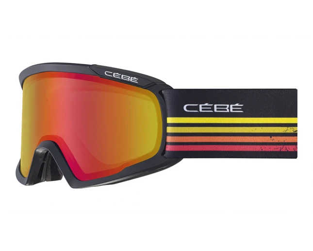 Cébé Masque De Ski Fanatic L Matt Black Racing Line PC Vario Perfo Amber Flash Red Cat.1.3 1 Cébé Masque De Ski Fanatic L Matt Black Racing Line PC Vario Perfo Amber Flash Red Cat.1.3