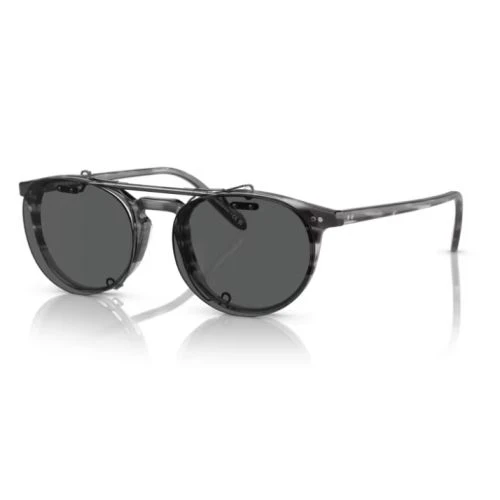 Oliver Peoples Clip-On Riley-R Flip-up Antique Pewter Silver Grey Polarized 1 Oliver Peoples Clip-On Riley-R Flip-up Antique Pewter Silver Grey Polarized