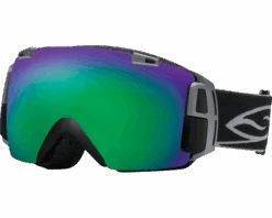 Smith I/O GPS Recon Snow2 Black 2 écrans Green Sol-X Mirror + Blue Sensor Mirror