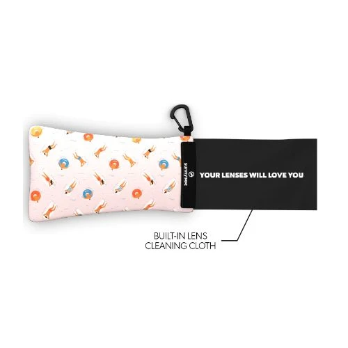SUNNYSOC Beach Goers - Etui à Lunettes Souples Et Chamoisine Intégrée 1 SUNNYSOC Beach Goers - Etui à Lunettes Souples Et Chamoisine Intégrée