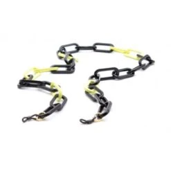 Valrose Chaînes Acétate Bicolores Avec Maillons épais Rectangulaires Arrondis Et épais Vert Tokyo